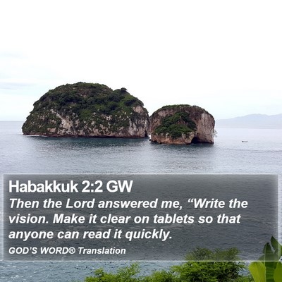 Habakkuk 2:2 GW Bible Verse Image