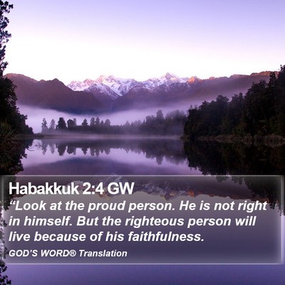 Habakkuk 2:4 GW Bible Verse Image