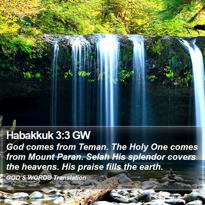 Habakkuk 3:3 GW Bible Verse Image