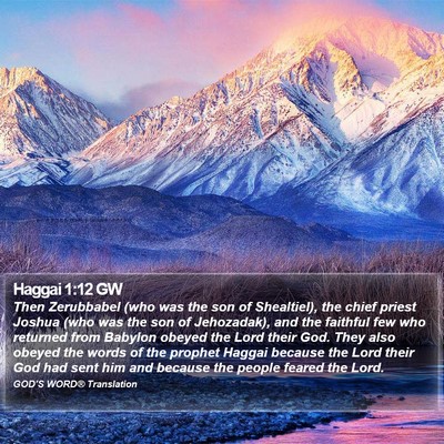 Haggai 1:12 GW Bible Verse Image