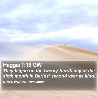Haggai 1:15 GW Bible Verse Image