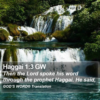 Haggai 1:3 GW Bible Verse Image