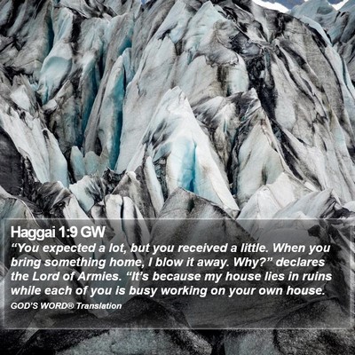 Haggai 1:9 GW Bible Verse Image