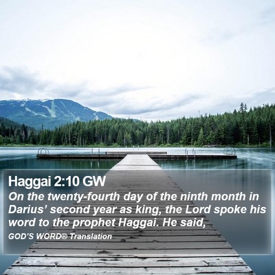 Haggai 2:10 GW Bible Verse Image