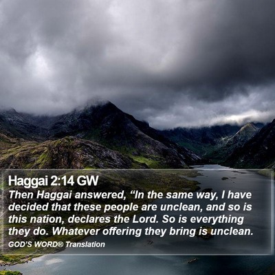 Haggai 2:14 GW Bible Verse Image