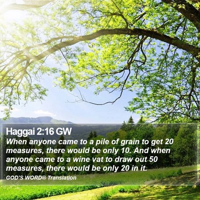 Haggai 2:16 GW Bible Verse Image