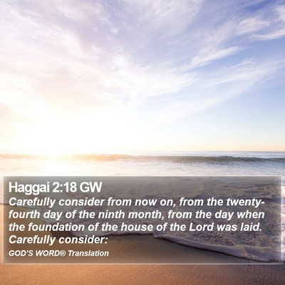 Haggai 2:18 GW Bible Verse Image