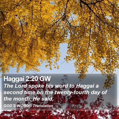 Haggai 2:20 GW Bible Verse Image