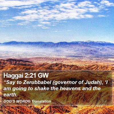 Haggai 2:21 GW Bible Verse Image