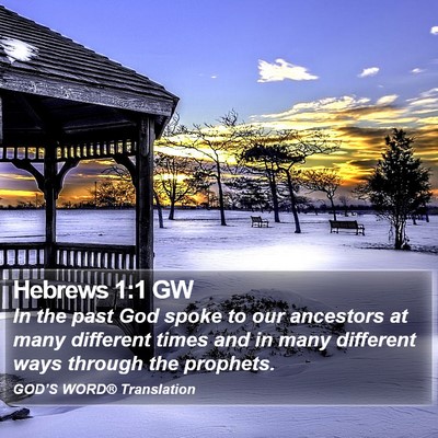Hebrews 1:1 GW Bible Verse Image