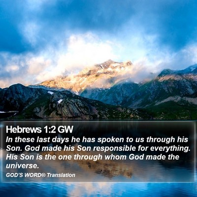 Hebrews 1:2 GW Bible Verse Image