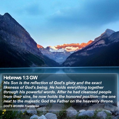 Hebrews 1:3 GW Bible Verse Image