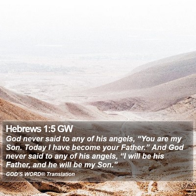 Hebrews 1:5 GW Bible Verse Image