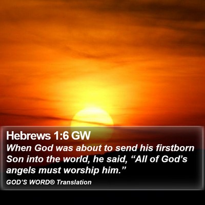 Hebrews 1:6 GW Bible Verse Image