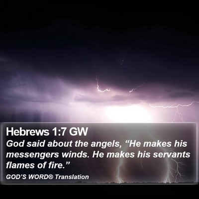Hebrews 1:7 GW Bible Verse Image