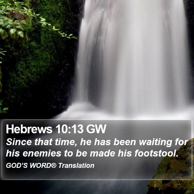 Hebrews 10:13 GW Bible Verse Image
