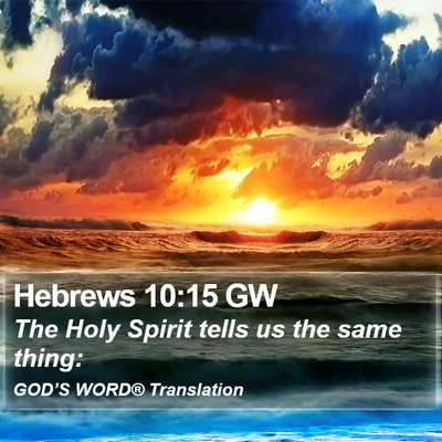 Hebrews 10:15 GW Bible Verse Image