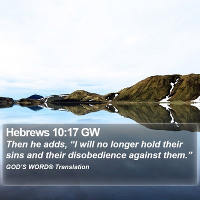Hebrews 10:17 GW Bible Verse Image