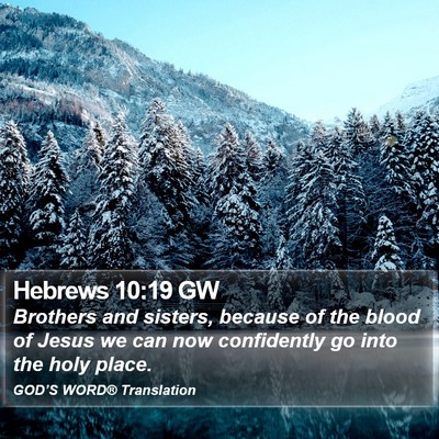 Hebrews 10:19 GW Bible Verse Image