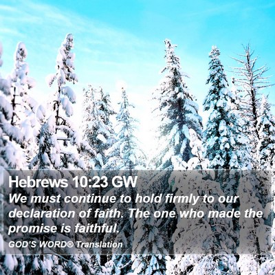 Hebrews 10:23 GW Bible Verse Image