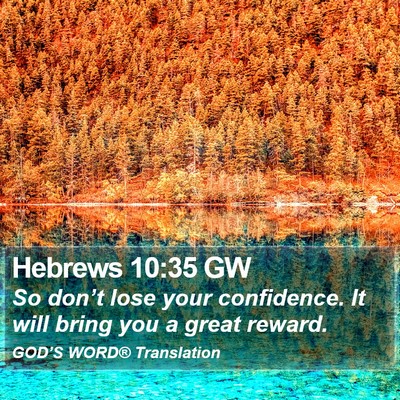 Hebrews 10:35 GW Bible Verse Image