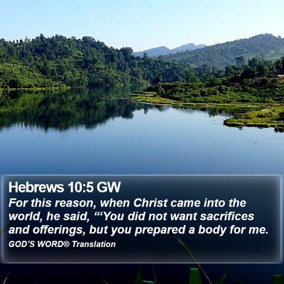 Hebrews 10:5 GW Bible Verse Image