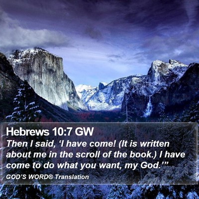 Hebrews 10:7 GW Bible Verse Image