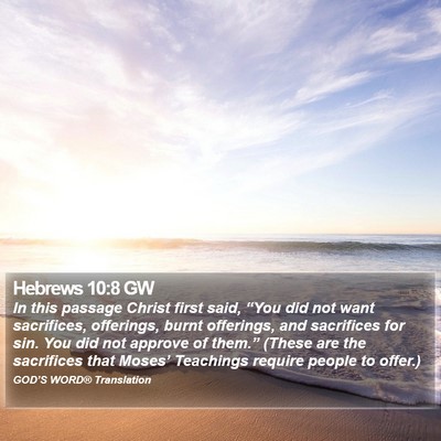 Hebrews 10:8 GW Bible Verse Image