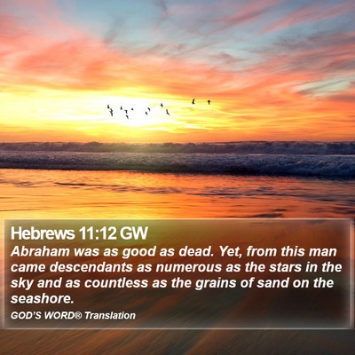Hebrews 11:12 GW Bible Verse Image