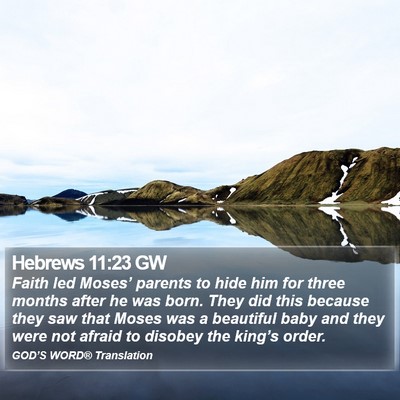 Hebrews 11:23 GW Bible Verse Image