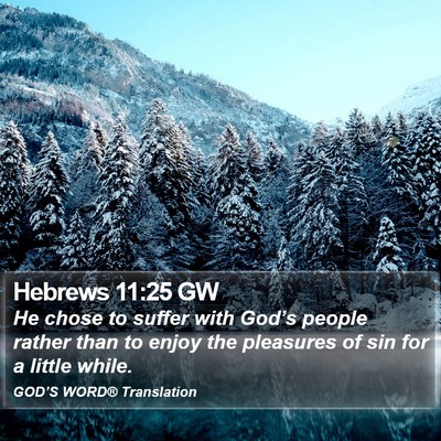Hebrews 11:25 GW Bible Verse Image