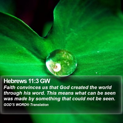 Hebrews 11:3 GW Bible Verse Image