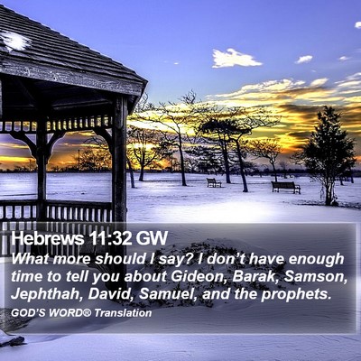 Hebrews 11:32 GW Bible Verse Image