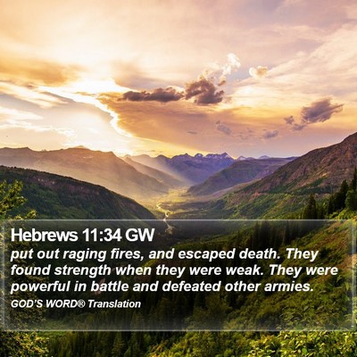 Hebrews 11:34 GW Bible Verse Image