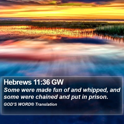 Hebrews 11:36 GW Bible Verse Image
