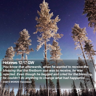 Hebrews 12:17 GW Bible Verse Image