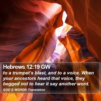 Hebrews 12:19 GW Bible Verse Image
