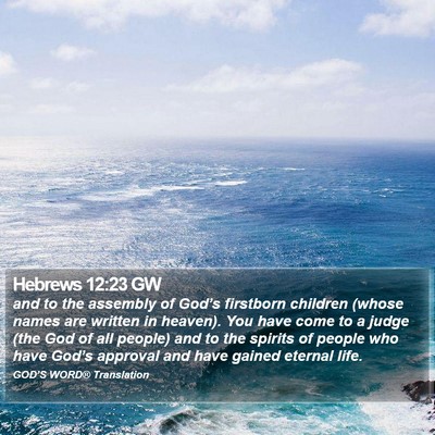 Hebrews 12:23 GW Bible Verse Image