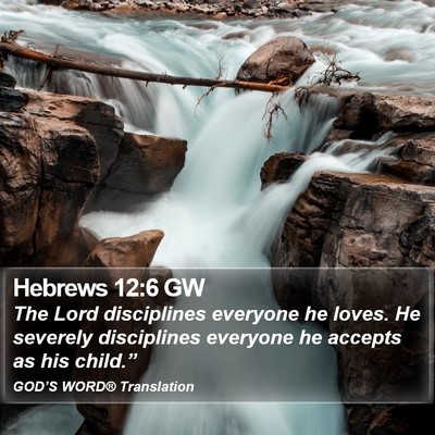 Hebrews 12:6 GW Bible Verse Image