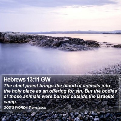 Hebrews 13:11 GW Bible Verse Image