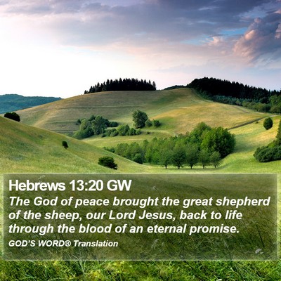 Hebrews 13:20 GW Bible Verse Image