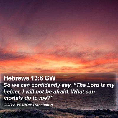 Hebrews 13:6 GW Bible Verse Image