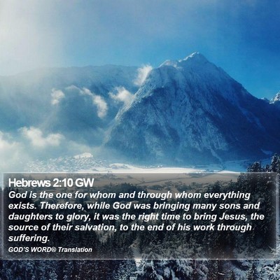 Hebrews 2:10 GW Bible Verse Image