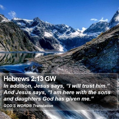 Hebrews 2:13 GW Bible Verse Image