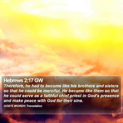 Hebrews 2:17 GW Bible Verse Image