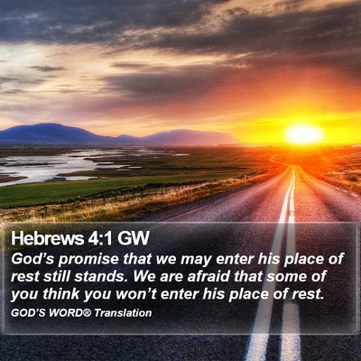 Hebrews 4:1 GW Bible Verse Image