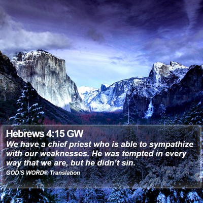 Hebrews 4:15 GW Bible Verse Image