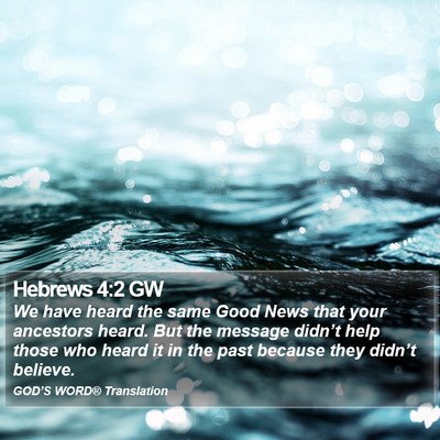 Hebrews 4:2 GW Bible Verse Image