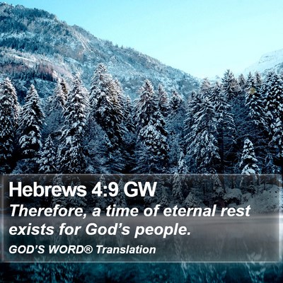 Hebrews 4:9 GW Bible Verse Image
