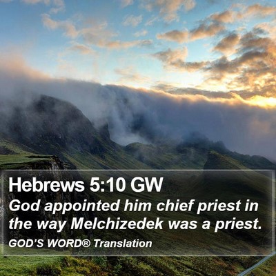 Hebrews 5:10 GW Bible Verse Image